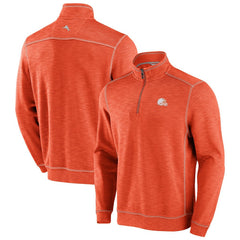 Cleveland Browns Tobago Bay Tri-Blend Half-Zip Sweatshirt Orange