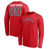 St. Louis Cardinals Personalized Cooperstown Collection Winning Streak Long Sleeve T-Shirt - Red - MLB Lifestyle