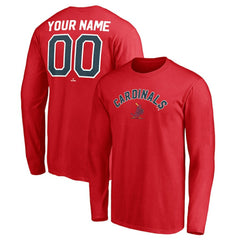 St. Louis Cardinals Personalized Cooperstown Collection Winning Streak Long Sleeve T-Shirt - Red - MLB Lifestyle
