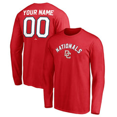 Washington Nationals Personalized Cooperstown Collection Winning Streak Long Sleeve T-Shirt - Red - MLB Sale