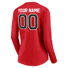 Cincinnati Reds Women's Cooperstown Collection Personalized Winning Streak Long Sleeve V-Neck T-Shirt - Red - MLB Online