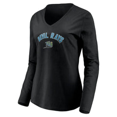 Tampa Bay Rays Women's Cooperstown Collection Personalized Winning Streak Long Sleeve V-Neck T-Shirt - Black - MLB Online