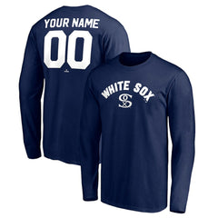 Chicago White Sox Personalized Cooperstown Collection Alternate Winning Streak Long Sleeve T-Shirt - Navy - MLB Lifestyle