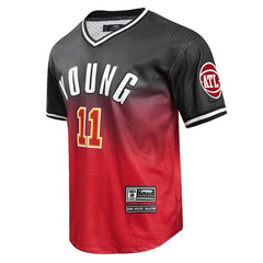 Trae Young Atlanta Hawks Post Ombre Name & Number T-Shirt Black/Red