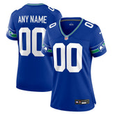 Nike Seattle Seahawks Women's Throwback Custom Jersey Royal
