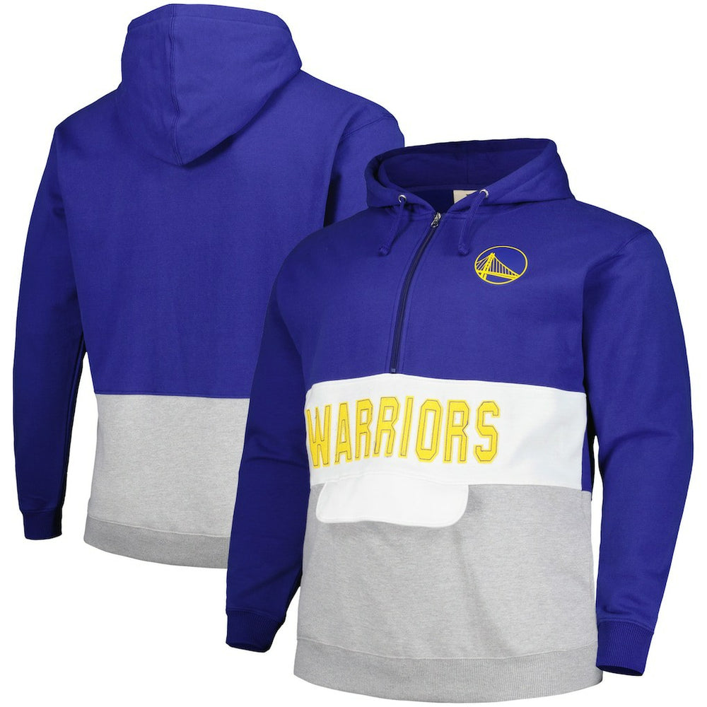Golden State Warriors Big & Tall Anorak Half-Zip Hoodie for sale Royal | Fanatics discount