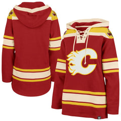 Calgary Flames '47 Women's Superior Lacer Pullover Hoodie - Red - NHL 5351049