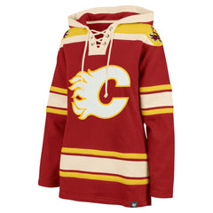 Calgary Flames '47 Women's Superior Lacer Pullover Hoodie - Red - NHL 5351049