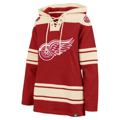 Detroit Red Wings '47 Women's Superior Lacer Pullover Hoodie - Red - NHL 5351051