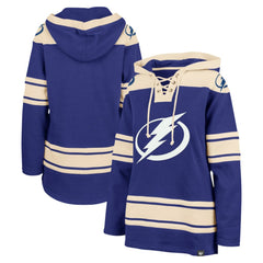 Tampa Bay Lightning '47 Women's Superior Lacer Pullover Hoodie - Blue - NHL 5351069