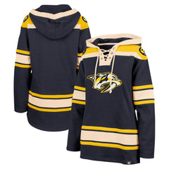 Nashville Predators '47 Women's Superior Lacer Pullover Hoodie - Navy - NHL 5351075