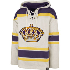 Los Angeles Kings '47 Rockaway Lacer Pullover Hoodie - Oatmeal - NHL 5351243