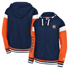 Houston Astros Starter Women's Homestretch Full-Zip Hoodie - Navy - MLB Online