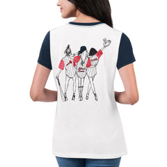 Atlanta Braves G-III 4Her by Carl Banks Women's Illustration Ringer T-Shirt - White - MLB Online