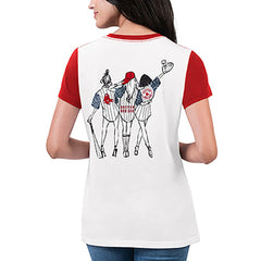 Boston Red Sox G-III 4Her by Carl Banks Women's Illustration Ringer T-Shirt - White - MLB Online
