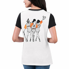 San Francisco Giants G-III 4Her by Carl Banks Women's Illustration Ringer T-Shirt - White - MLB Discount