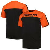 Baltimore Orioles Big & Tall Yoke Knit T-Shirt - Orange/Black - MLB Discount