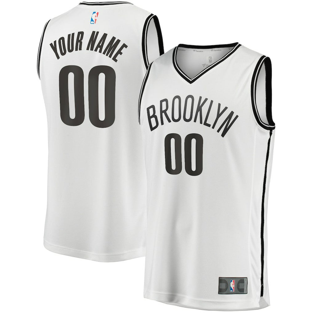 Brooklyn Nets Youth Fast Break Replica Custom Jersey Association Edition White | Fanatics online