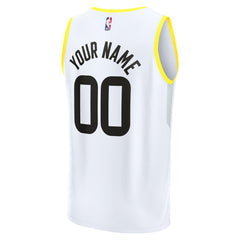 Utah Jazz Youth Fast Break Replica Custom Jersey Association Edition White | Fanatics Near Me