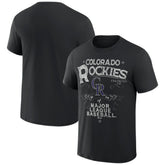 Colorado Rockies Darius Rucker Collection by Fanatics Beach Splatter T-Shirt - Black - Fanatics Discount