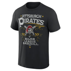 Pittsburgh Pirates Darius Rucker Collection by Fanatics Beach Splatter T-Shirt - Black - Fanatics Lifestyle