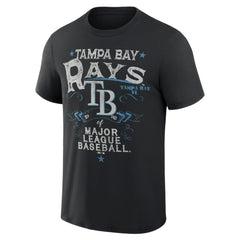Tampa Bay Rays Darius Rucker Collection by Fanatics Beach Splatter T-Shirt - Black - Fanatics Sale