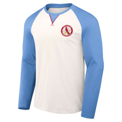 St. Louis Cardinals Darius Rucker Collection by Fanatics Team Color Raglan T-Shirt - White/Light Blue - Fanatics on Sale