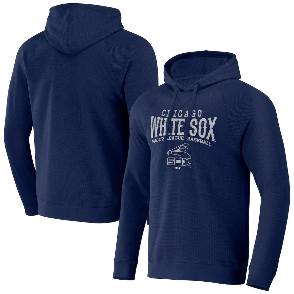 Chicago White Sox Darius Rucker Collection by Fanatics Waffle-Knit Raglan Pullover Hoodie - Navy - Fanatics Lifestyle