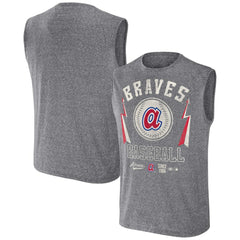 Atlanta Braves Darius Rucker Collection by Fanatics Relaxed-Fit Muscle Tank Top - Charcoal - Fanatics Sale