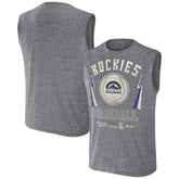 Colorado Rockies Darius Rucker Collection by Fanatics Relaxed-Fit Muscle Tank Top - Charcoal - Fanatics Lifestyle