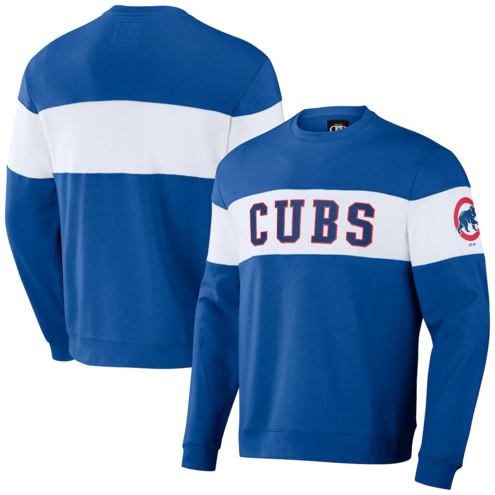 Chicago Cubs Darius Rucker Collection by Fanatics Stripe Pullover Sweatshirt - Royal - Fanatics Discount