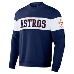 Houston Astros Darius Rucker Collection by Fanatics Stripe Pullover Sweatshirt - Navy - Fanatics Discount