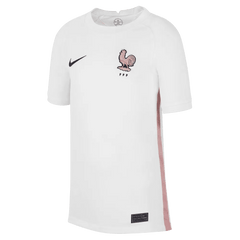2022-23 France Away Youth Soccer Jersey White-Pink Glaze-Blue Nike