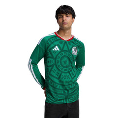 2026 Mexico Men's Stadium Home Long-Sleeve Soccer Jersey Adidas