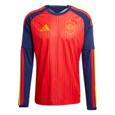 2026 Spain Men's Stadium Home Long-Sleeve Soccer Jersey Adidas