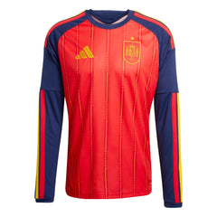 2026 Spain Men's Stadium Home Long-Sleeve Soccer Jersey Adidas