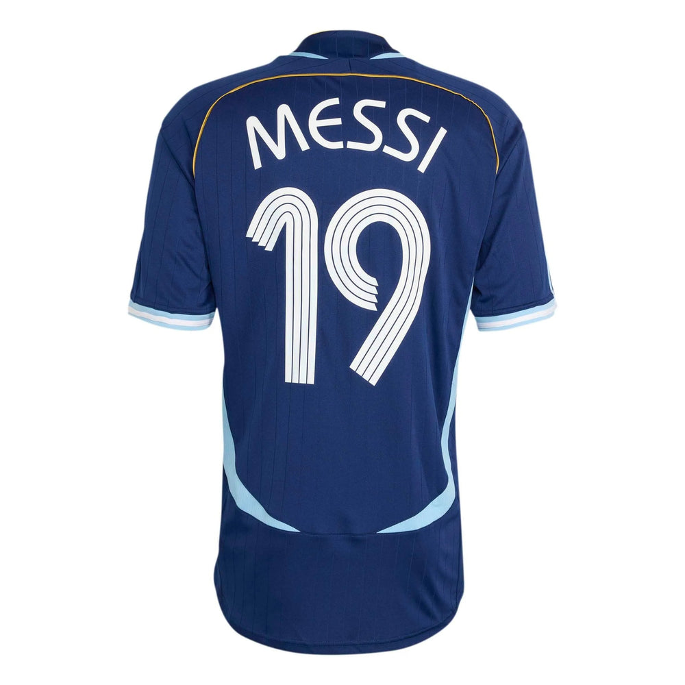 2006 Argentina Men's Retro Stadium Away Messi #19 Soccer Jersey Adidas