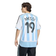 2006 Argentina Men's Retro Stadium Home Messi #19 Soccer Jersey Adidas