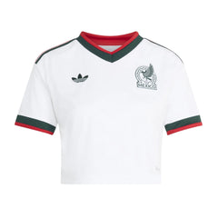 2026 Mexico Women's Stadium Away Cropped Soccer Jersey Adidas