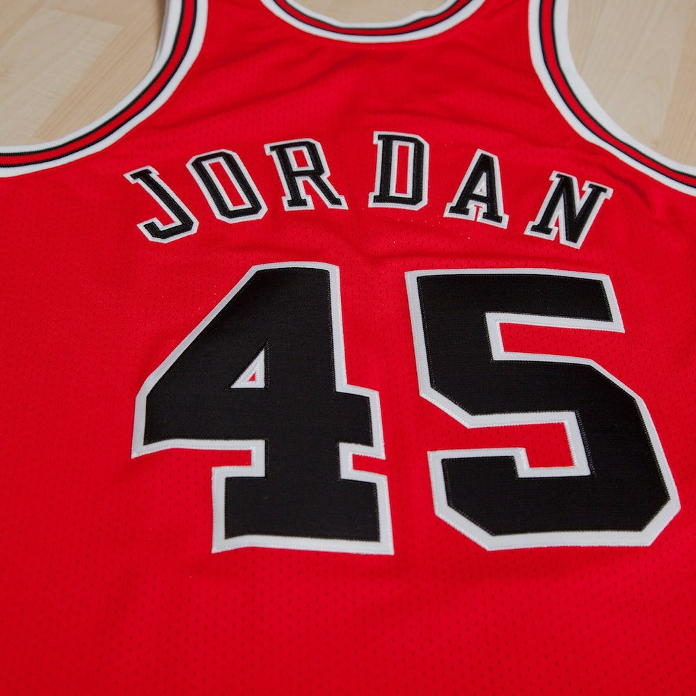 Chicago Bulls Michael Jordan 1994-95 Road 45 Authentic Jersey for sale Red for sale Mens | Mitchell & Ness