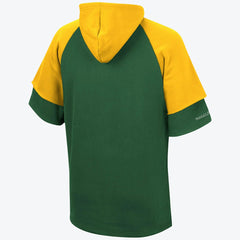 Mitchell & Ness Green Bay Packers Short Sleeve Fleece Hoodie