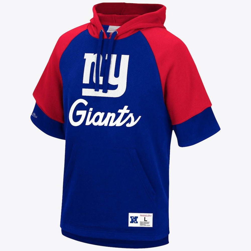 Mitchell & Ness New York Giants Short Sleeve Fleece Hoodie