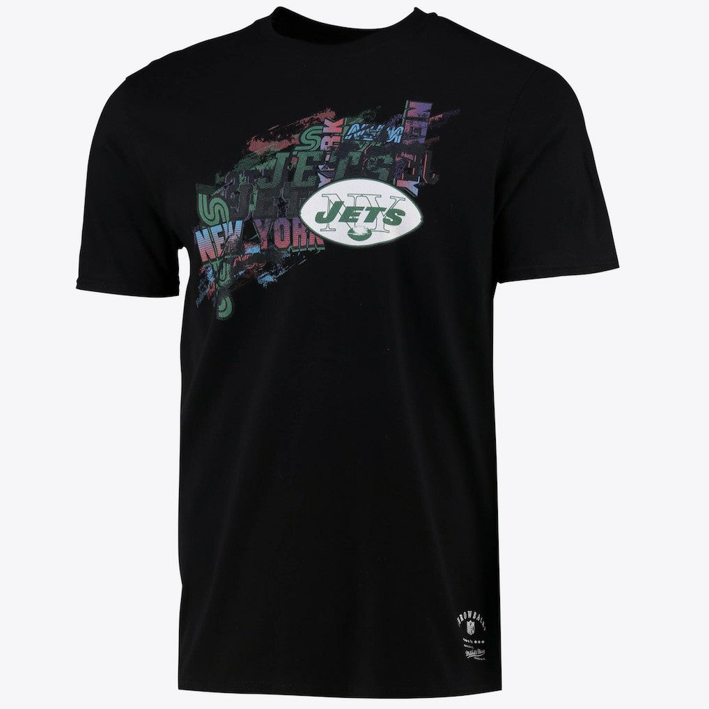 Mitchell & Ness New York Jets Printed Team Name T-Shirt Mens