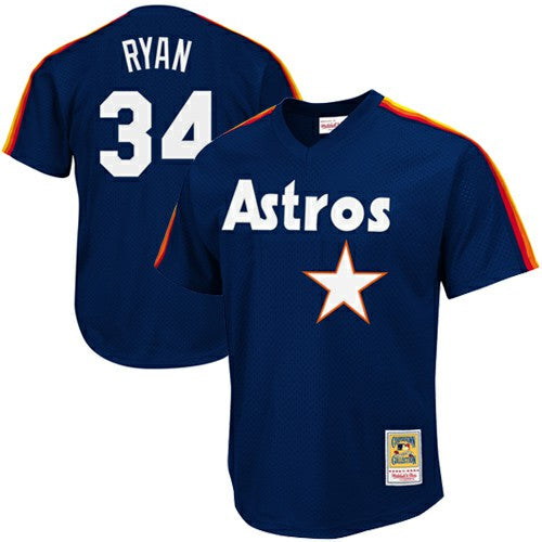 Nolan Ryan Houston Astros Mitchell & Ness Authentic Batting Practice Jersey - Navy - Mitchell & Ness Online