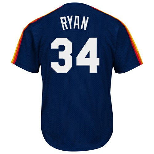 Nolan Ryan Houston Astros Mitchell & Ness Authentic Batting Practice Jersey - Navy - Mitchell & Ness Online