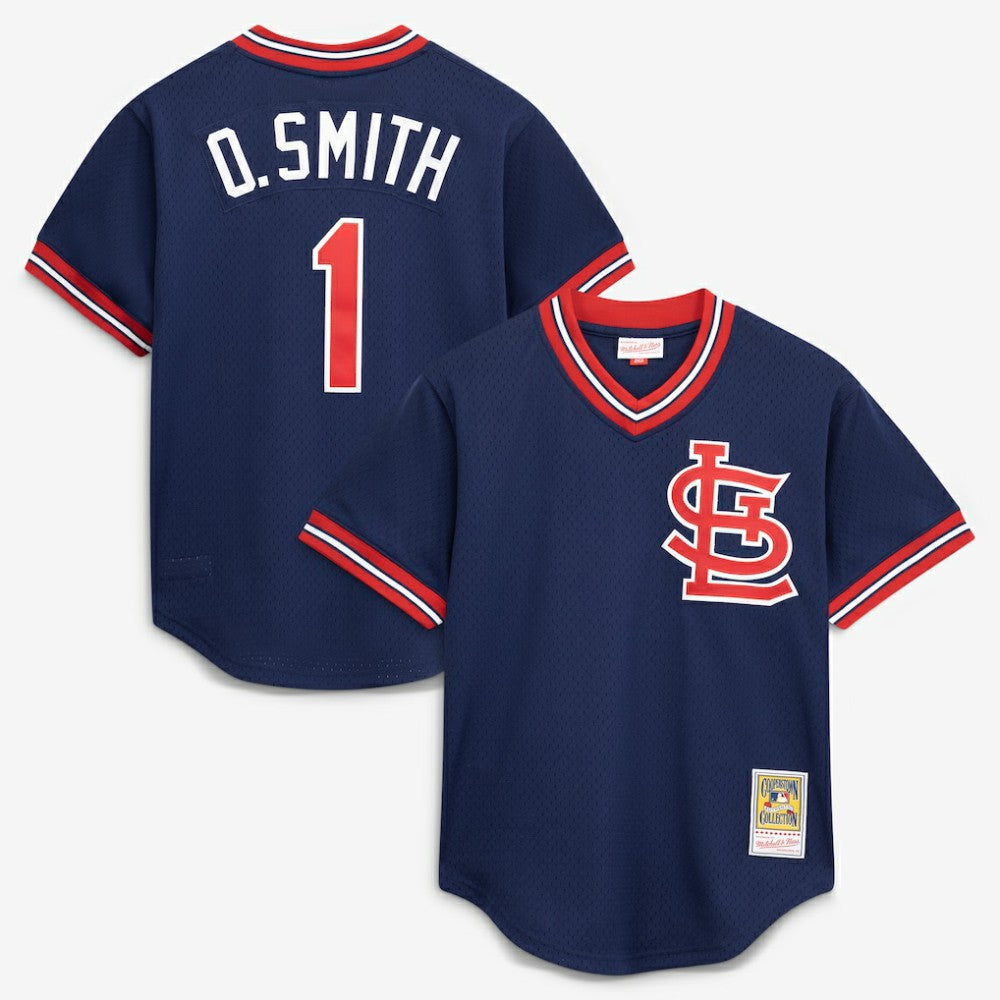 Ozzie Smith St. Louis Cardinals Mitchell & Ness Authentic Batting Practice Jersey - Navy - Mitchell & Ness Lifestyle