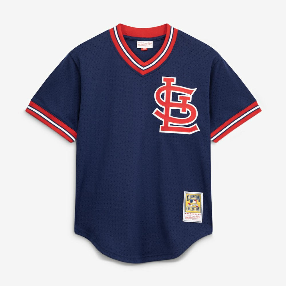 Ozzie Smith St. Louis Cardinals Mitchell & Ness Authentic Batting Practice Jersey - Navy - Mitchell & Ness Lifestyle