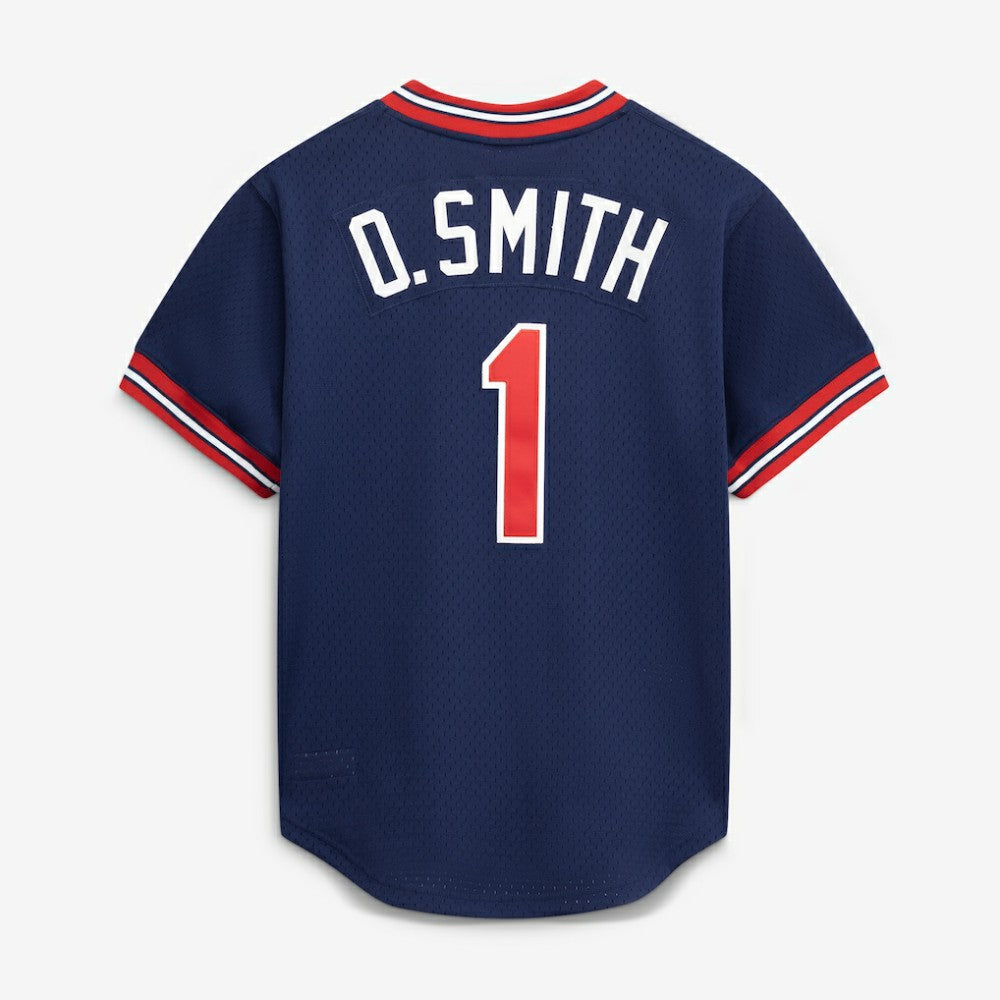 Ozzie Smith St. Louis Cardinals Mitchell & Ness Authentic Batting Practice Jersey - Navy - Mitchell & Ness Lifestyle