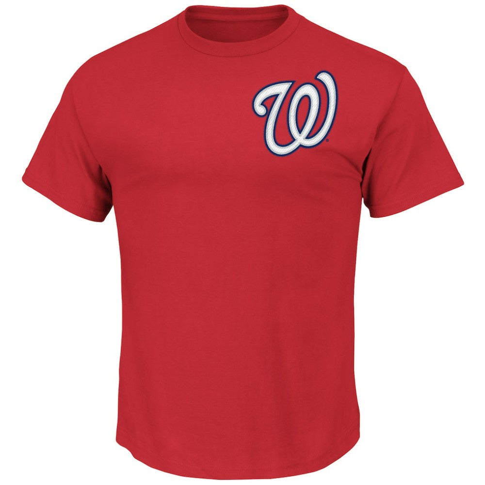 Washington Nationals Majestic New Wordmark T-Shirt - Red - MLB Lifestyle