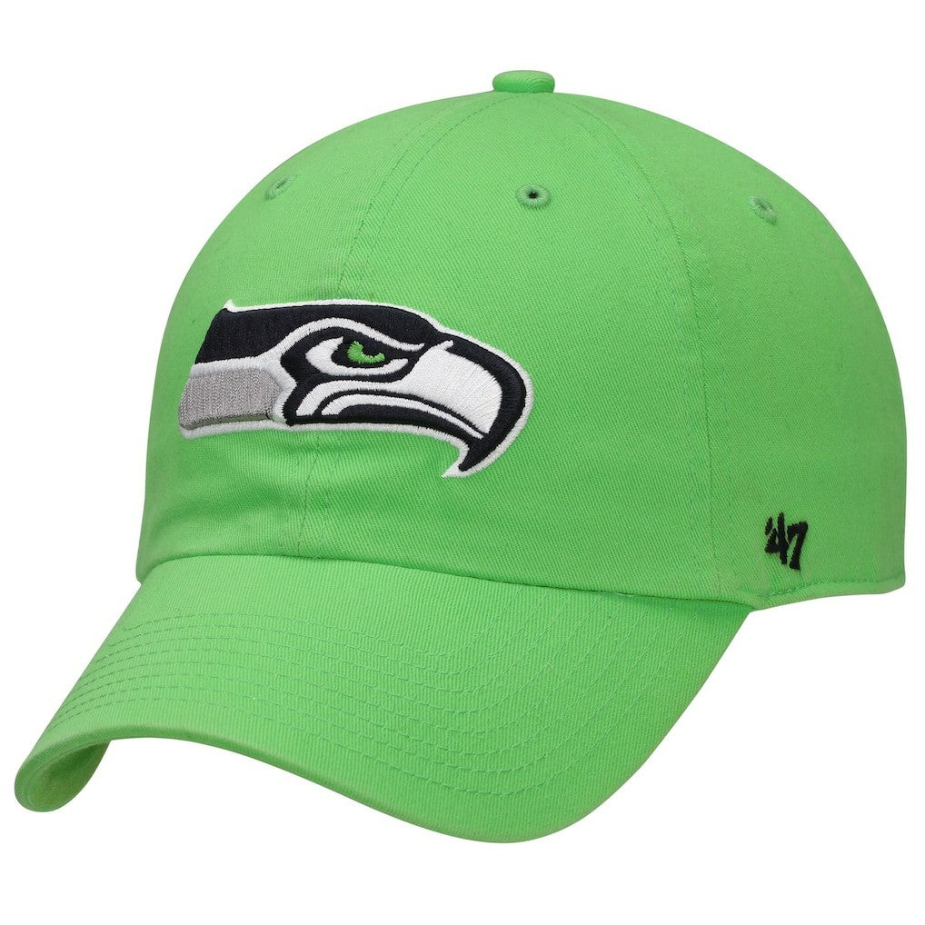 47 brand Seattle Seahawks '47 Brand Neon Green Clean Up Adjustable Hat